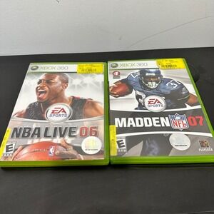 NBA Live 06 & Madden NFL 07 - Microsoft Xbox 360 - EA‎ Sports Games